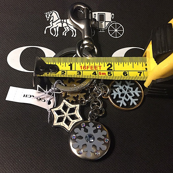 COACH - SNOWFLAKE CLUSTER BAG CHARM/KEYCHAIN (NWT) - Picture 10 of 12